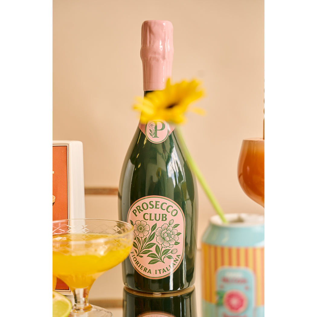 KOART|1.KAL-7606 Κεραμικό Διακοσμητικό Βάζο Μπουκάλι Prosecco 10X10X32 cm