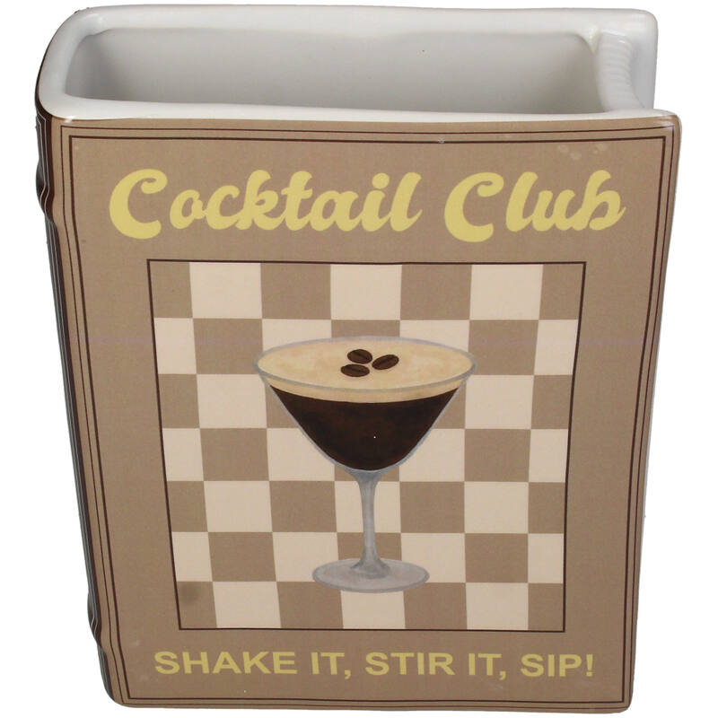 KOART| 1.KAL-7742 Κεραμικό Διακοσμητικό Βάζο Βιβλίο Espresso Martini 16x6x20 cm