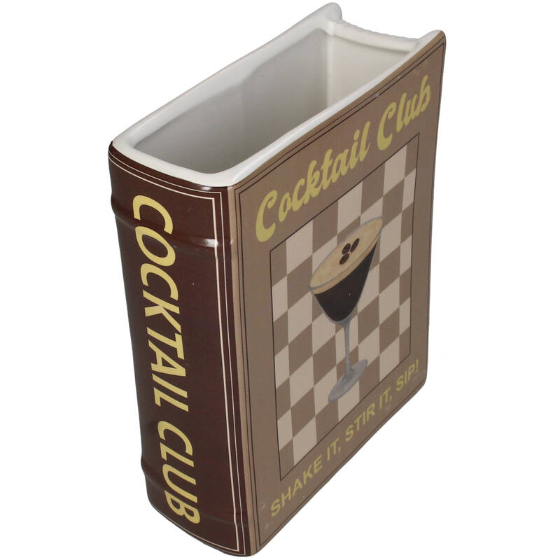 KOART| 1.KAL-7742 Κεραμικό Διακοσμητικό Βάζο Βιβλίο Espresso Martini 16x6x20 cm