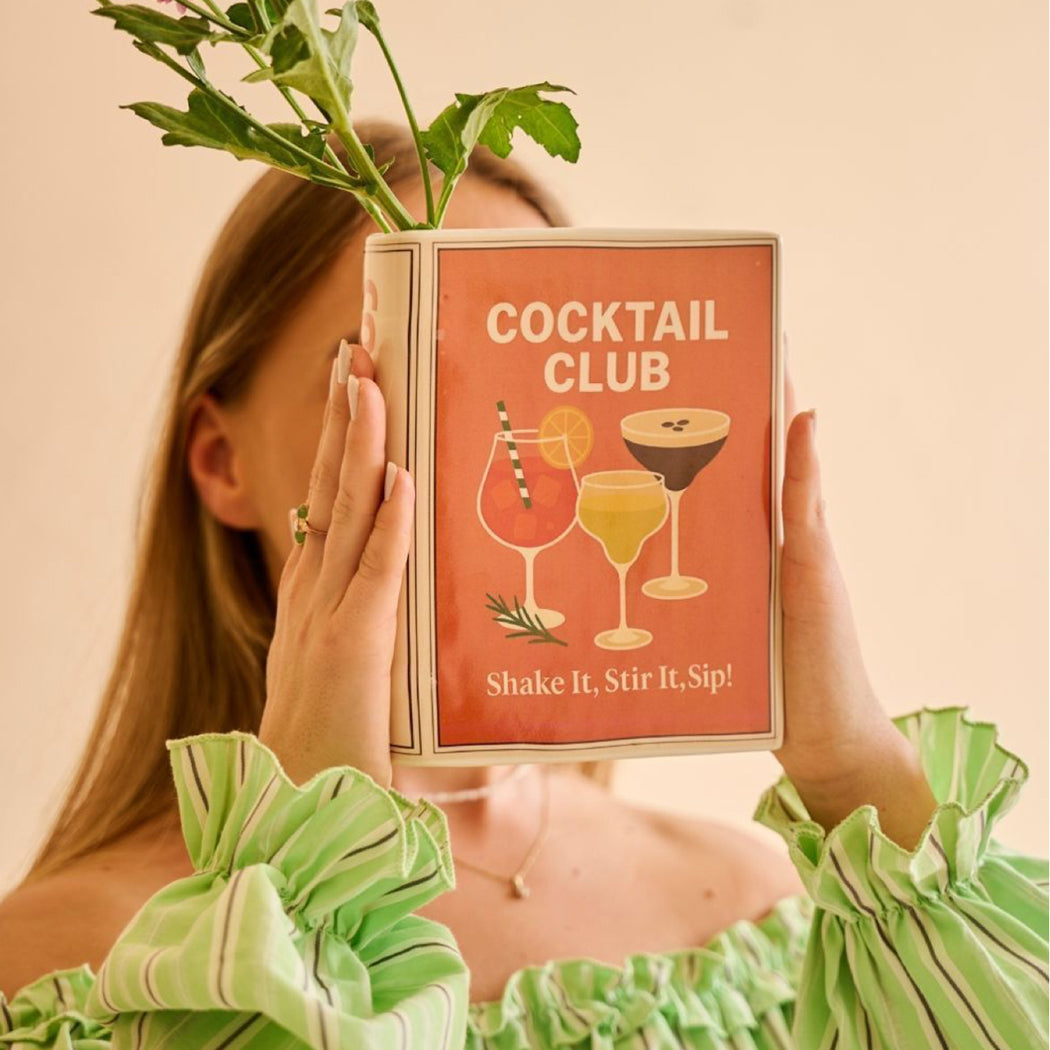 KOART| 1.KAL-7743 Κεραμικό Διακοσμητικό Βάζο Βιβλίο Coctail Club 15x6x18 cm