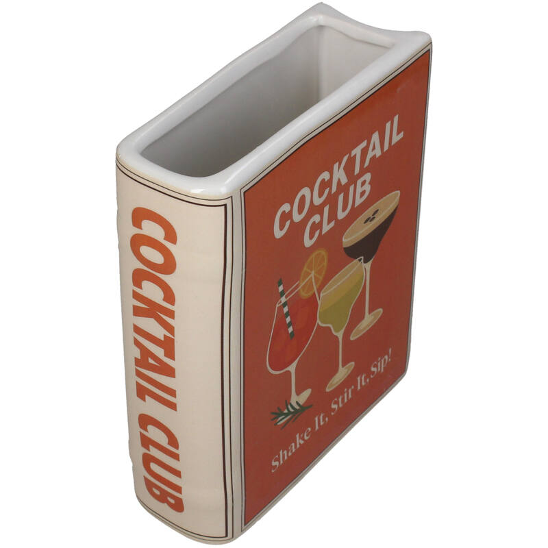 KOART| 1.KAL-7743 Κεραμικό Διακοσμητικό Βάζο Βιβλίο Coctail Club 15x6x18 cm