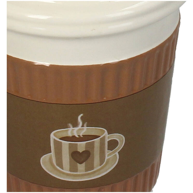 KOART| 1.KAL-8439 Κεραμικό Διακοσμητικό Βάζο Coffee Cup 11X11X17cm