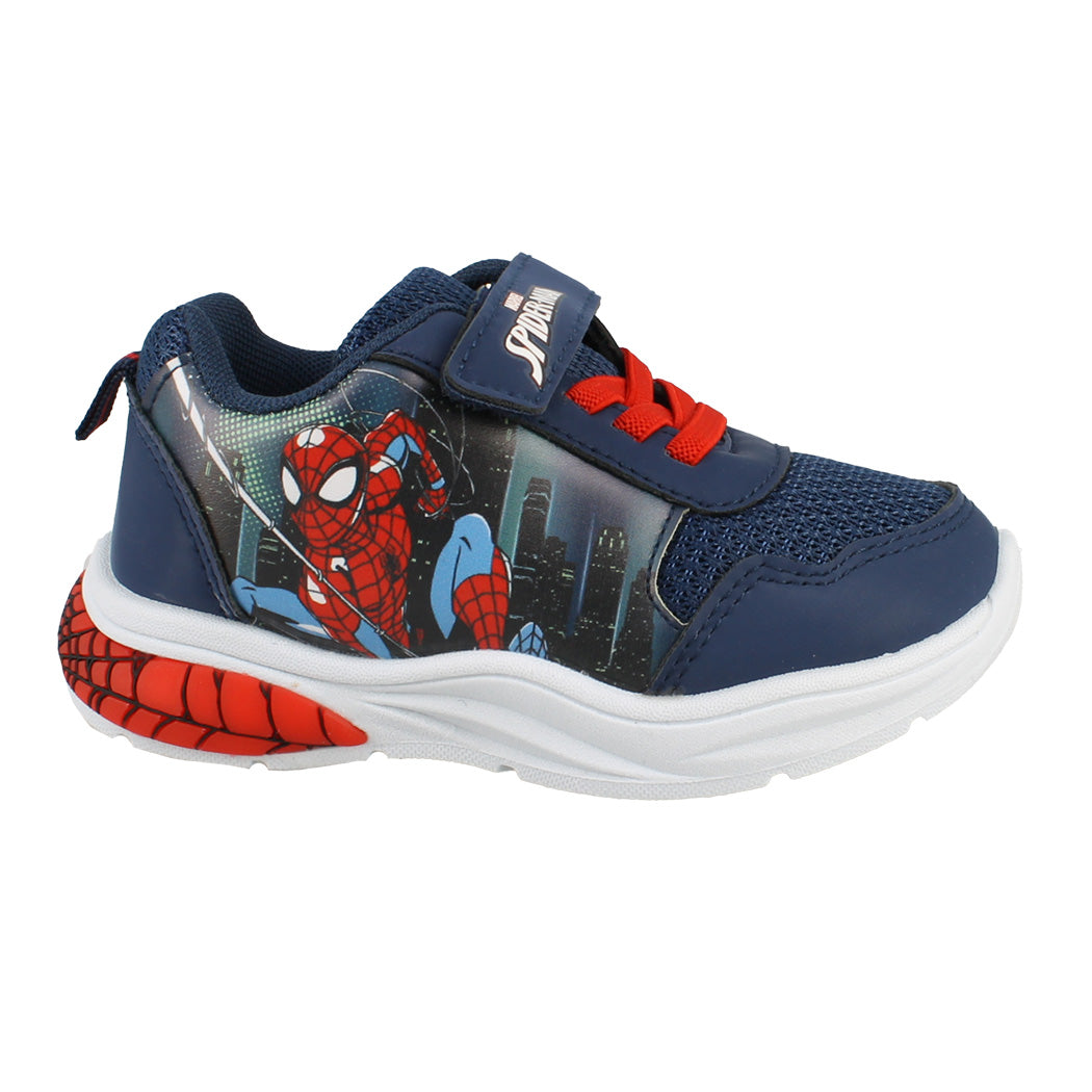 SPIDERMAN 141.SP014345 Μπλε Αθλητικά Με Φωτάκια Για Αγόρια