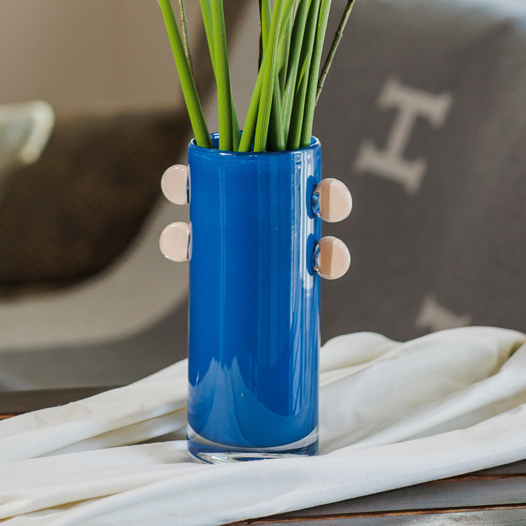 KOART| Alma Μπλε Γυάλινο Ανθοδοχείο 25 cm