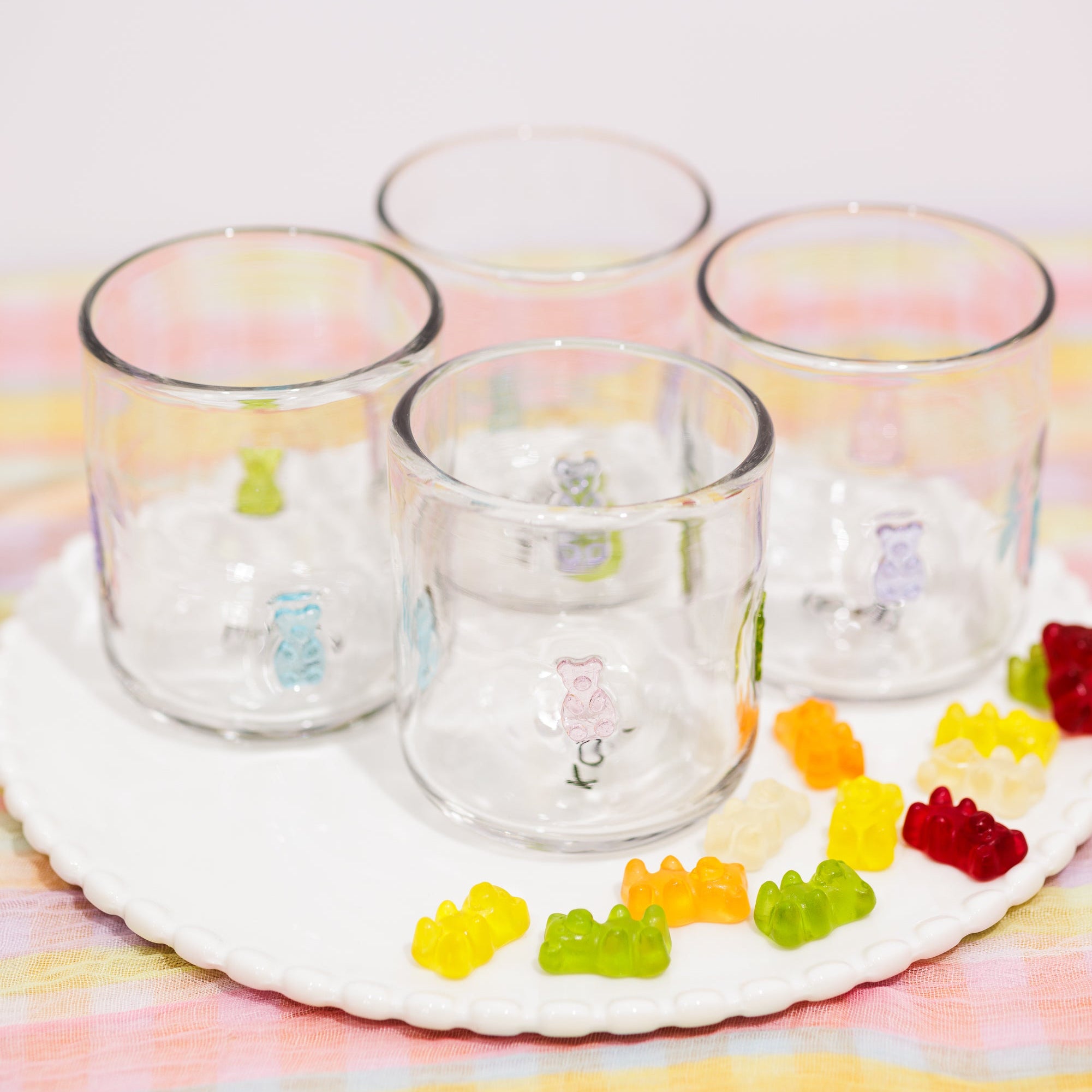 KOART| CANDY BEAR Σετ 4 Γυάλινα Ποτήρια 420ml