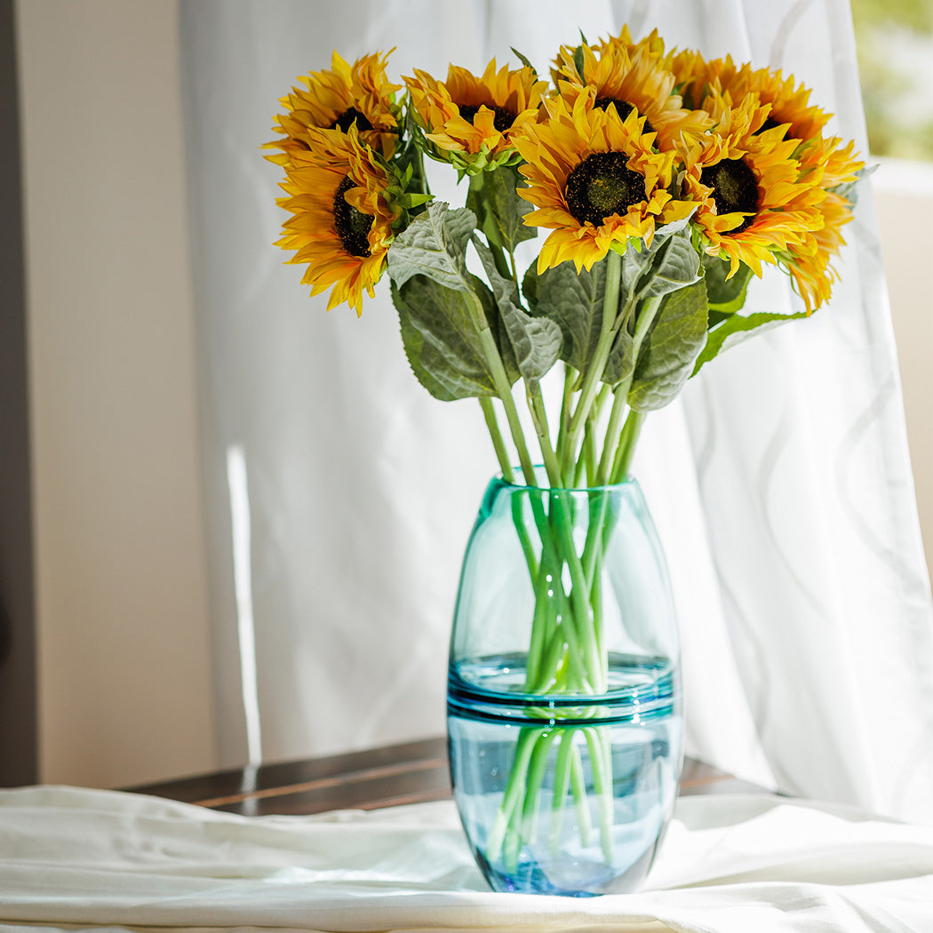 KOART| Grace Μπλε/Πράσινο Γυάλινο Ανθοδοχείο 31 cm