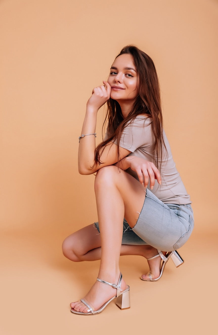 IQSHOES Γυναικείο Πέδιλο 18.105.Y5672 Ασημί