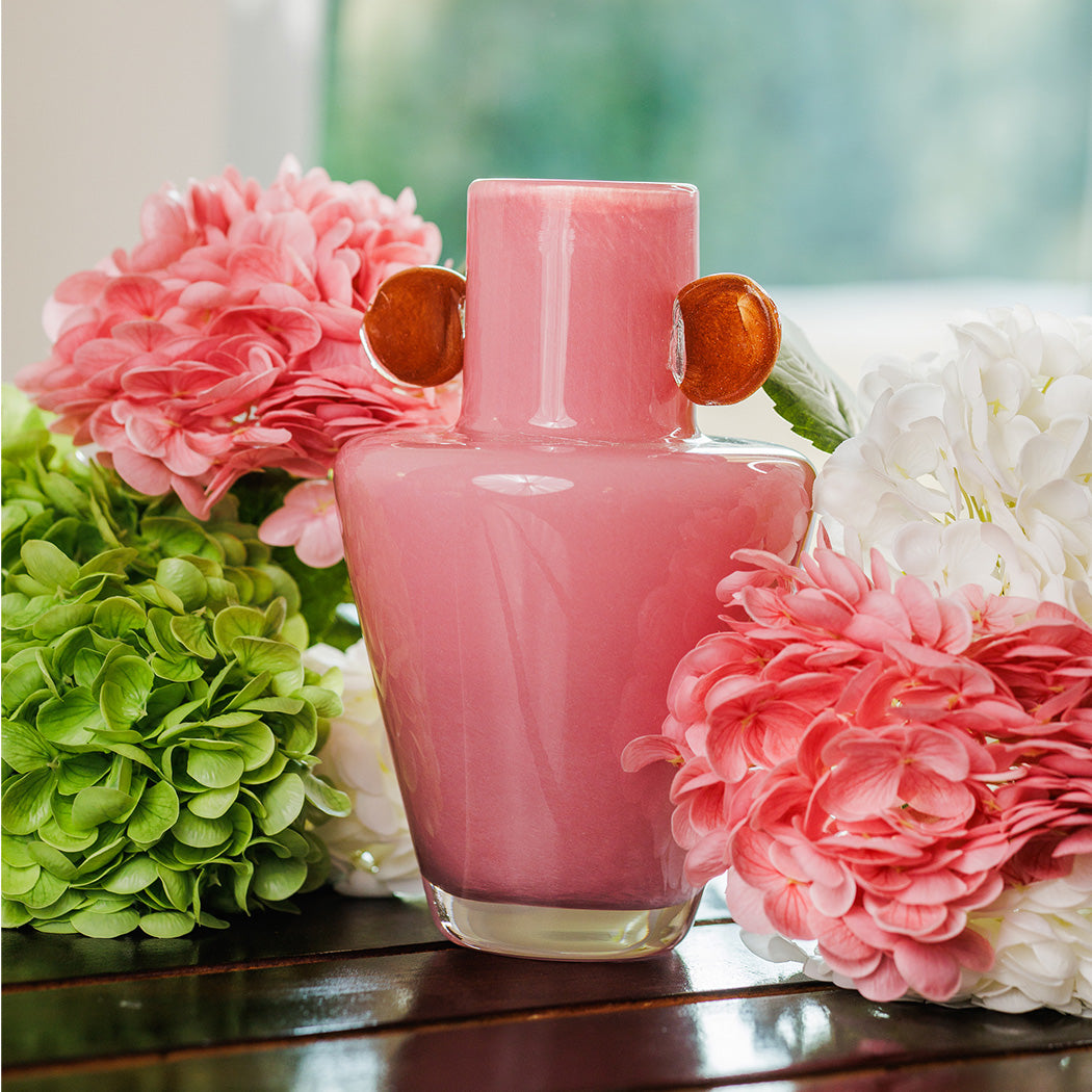 KOART| Lila Ροζ Γυάλινο Βάζο CM