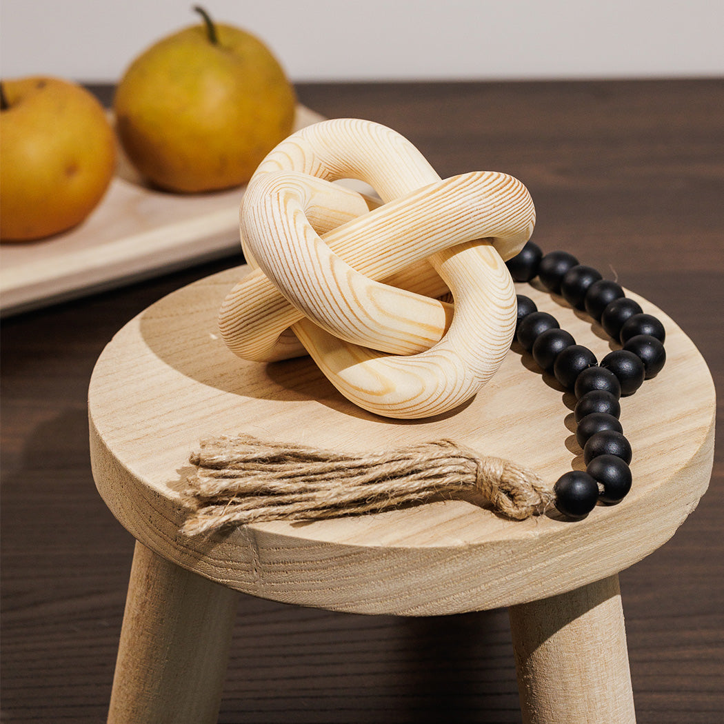 KOART| Maya ξύλινο διακοσμητικό κόμπος μπεζ χρώμα εκ.