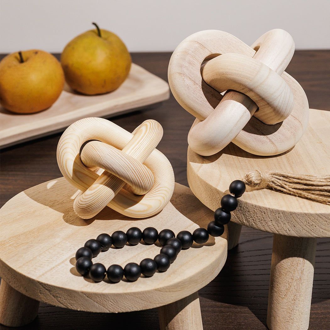 KOART| Maya ξύλινο διακοσμητικό κόμπος μπεζ χρώμα εκ.