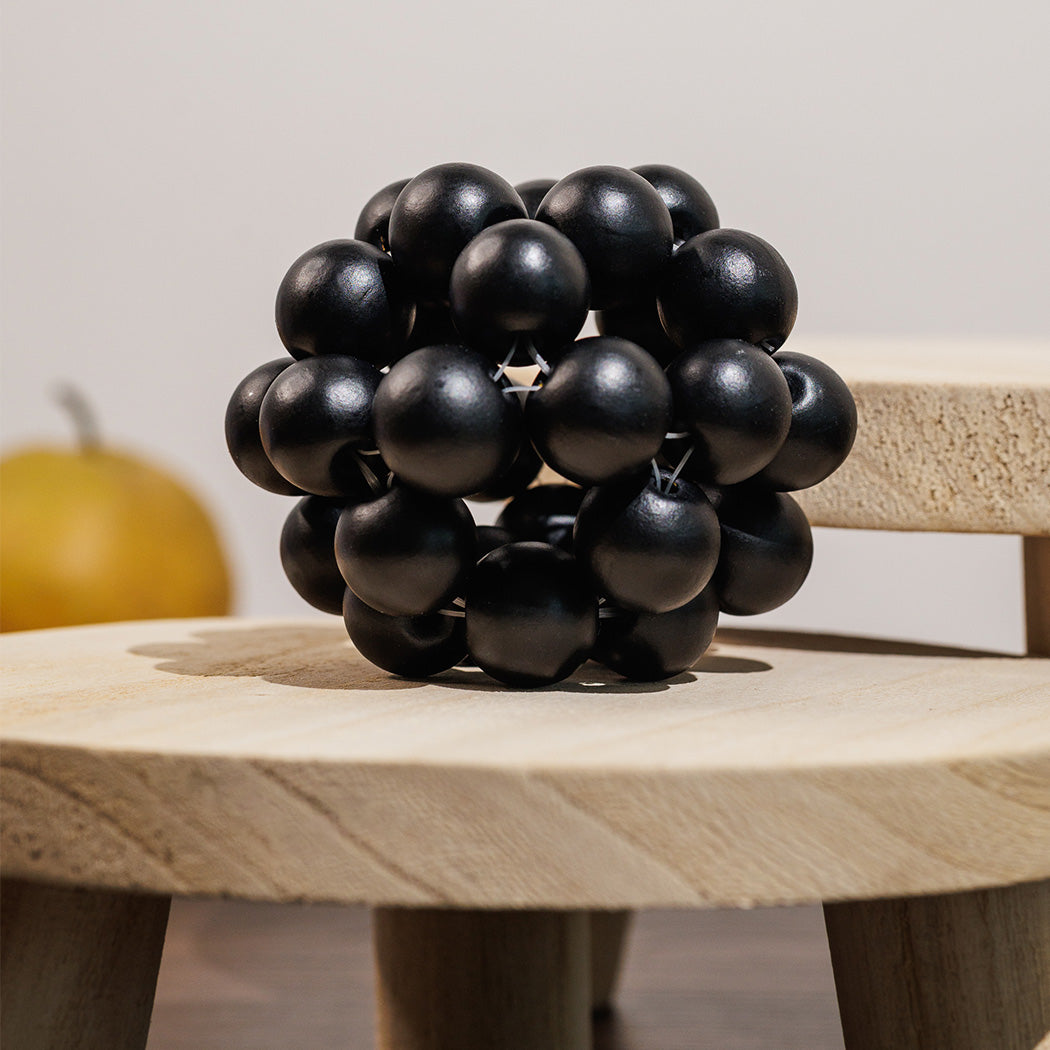KOART| Moka Ξύλινη Διακοσμητική Μπάλα Μαύρο Χρώμα εκ.