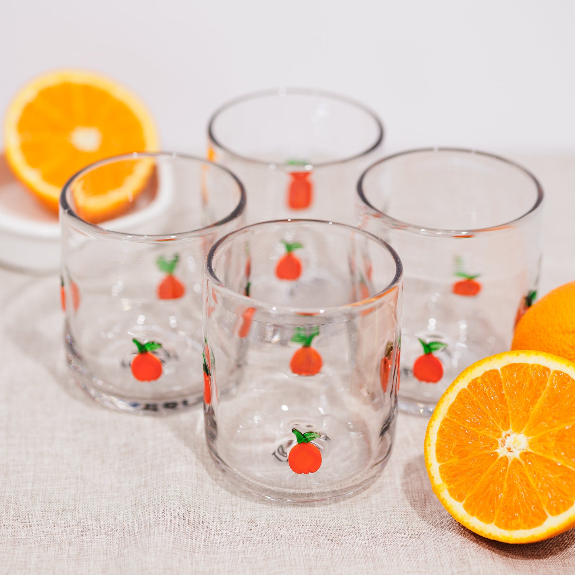 KOART| ORANGE Σετ 4 Γυάλινα Ποτήρια 420ml