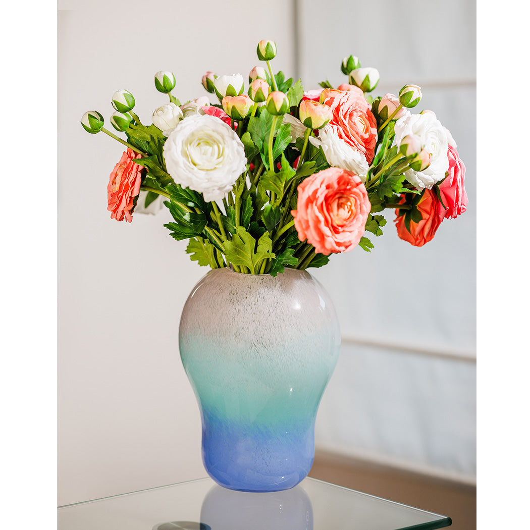 KOART| Zefi Μπλε Γυάλινο Βάζο CM